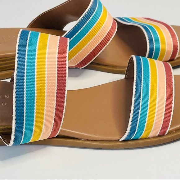 LC Lauren Conrad Mint Slide Rainbow Sandals 8.5 - Picture 4 of 8